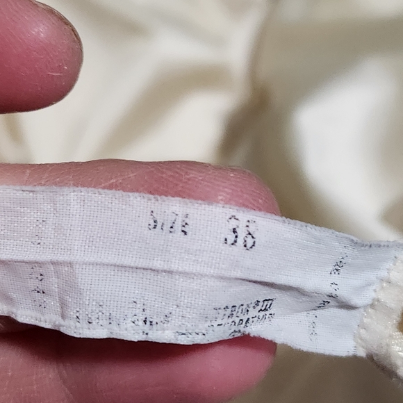 VINTAGE Satin Slip Dress Womens Small Cream Lace Coquette - Picture 10 of 11